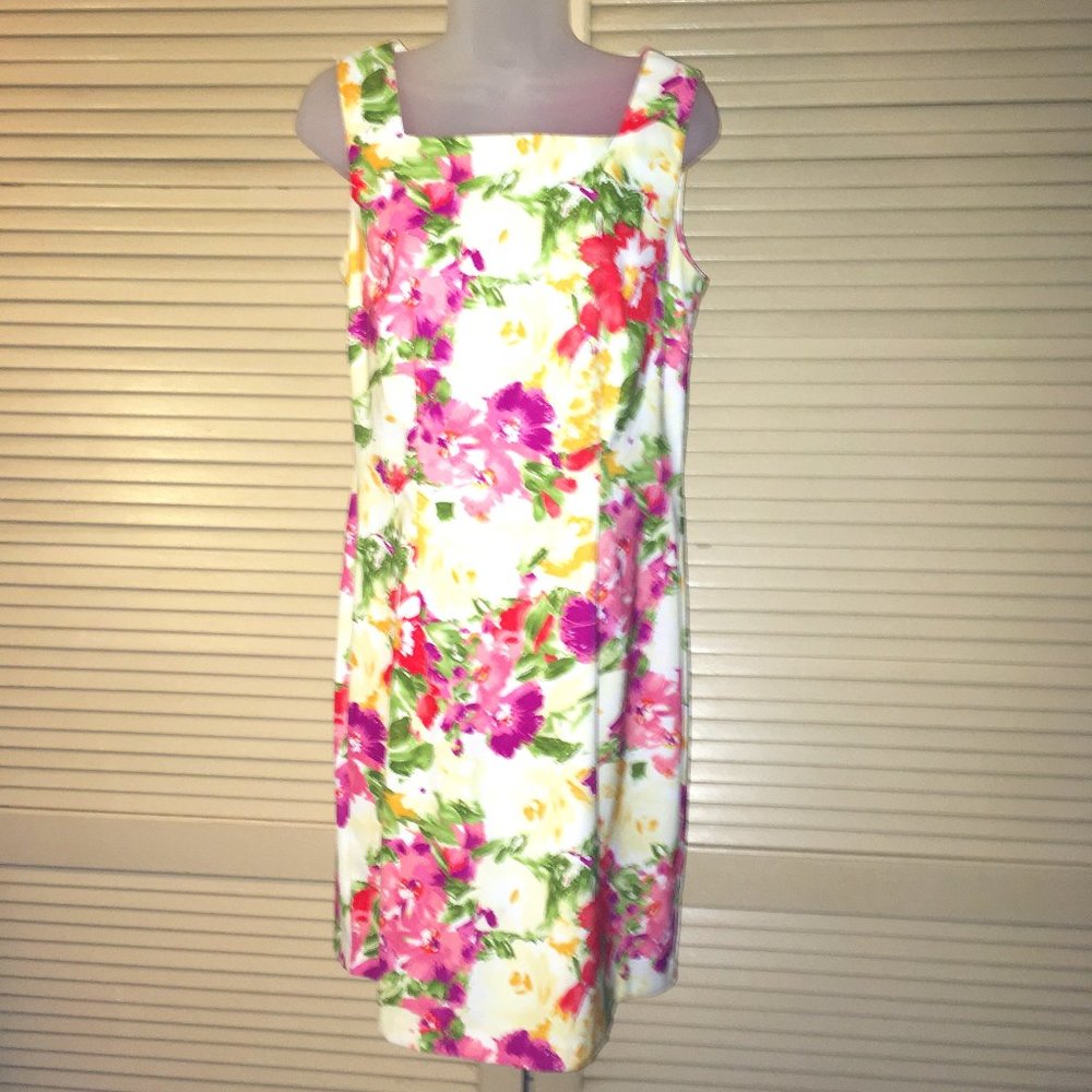 AGB Floral Print Sheath Dress 10